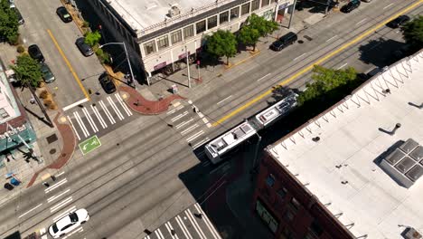 Overhead-drone-shot-of-a-Seattle-Metro-bus
