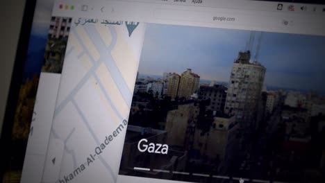 Computer-internet-search-for-information,-news,-missing-peersons-in-Gaza-and-Israel