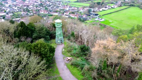 Aerial-shot-of-Jacobs-Ladder,-Cheddar-Somerset