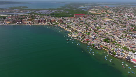 Aerial-View-Of-Chichiriviche,-Coastal-City-In-Falcon,-Venezuela
