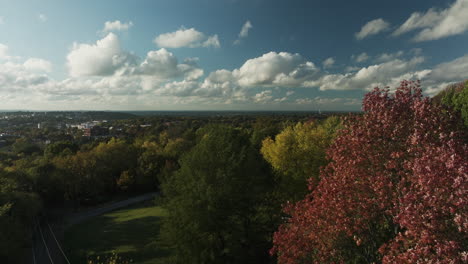 Herbstfarben-Des-Naturwaldes-In-Der-Nähe-Von-Fayetteville,-Mount-Sequoyah,-Arkansas,-USA