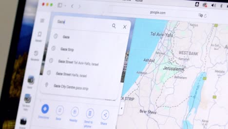 Using-the-computer-to-search-for-information-on-the-Gaza-Strip-and-Palestine