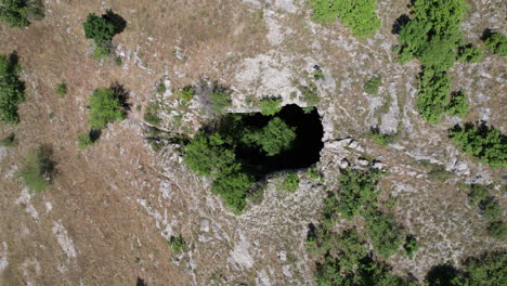 Aerial-view-of-cave-entrance