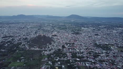 Aerial-shot-of-the-town-of-Atlixco