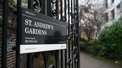 Willkommen-In-St.-Andrews-Gardens,-Camden,-London,-Vereinigtes-Königreich