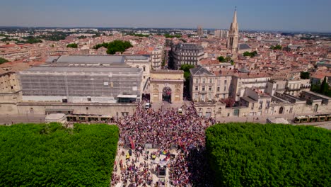 Aerial-Pride-March-at-Historic-Montpellier-Gate