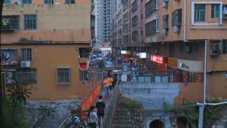 Impresionantes-Imágenes-En-Alta-Definición-De-Una-Calle-De-La-Ciudad-De-Shenzhen,-China.