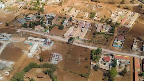 Aerial-View-of-rural-kenya--loitokitok-sub-urbs-of-Nairobi,-Kenya