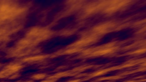 Animation-of-fast-moving-clouds-at-sunset-with-low-angle-perspective