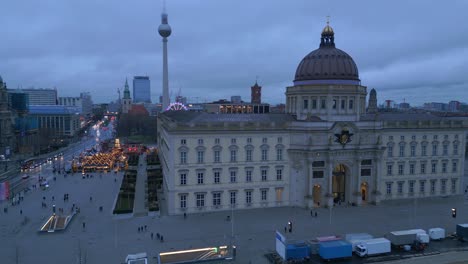 Berlin-Tv-Tower-in-cloudy-sky-City-Palace