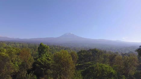 Aerial-stock-footage-Mt-Kilimanjaro-from-Moshi-Tanzania
