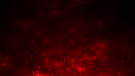 3D-Animation,-Bewegung,-Flammen,-Feurig,-Heiße-Glut,-Funken,-Feuerwerk,-Glühen,-Fliegende-Brennende-Partikel-Auf-Schwarzem-Hintergrund,-Visueller-Effekt,-4K-Rot