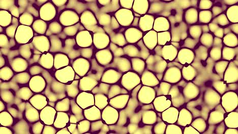 Animación-De-Células-Amarillas-Bajo-El-Microscopio