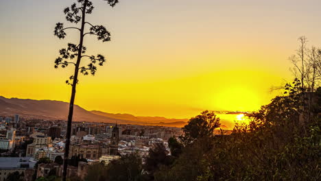 Mesmerizing-spectacle-of-sunset-seen-from-ancient-fortress-of-Gibralfaro