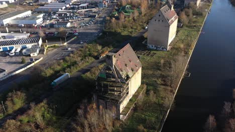 HA-LA-GE--Buildings-in-Leipzig---Germany.-Aerial-videography