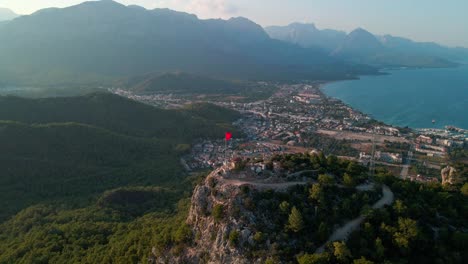 Aerial-4K-drone-footage-of-Kemer,-Antalya,-Turkey
