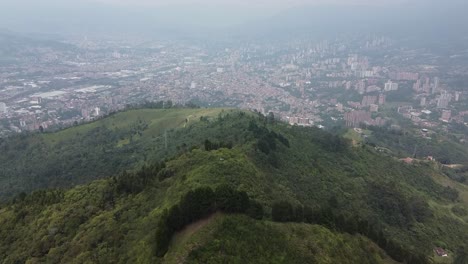 Aerial-view-of-the-metropolis-Medellín-in-the-vast-Aburrá-valley-in-the-Antioquia-region-of-Colombia