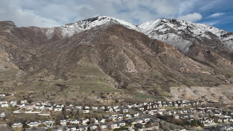 Provo-Utah-mountains-and-homes-aerial