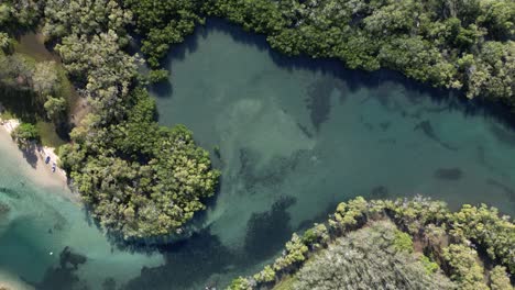 Indigenous-Australian-site-The-Blue-Hole,-Ukerebagh-Nature-Reserve-a-significant-cultural-area-for-Aboriginal-people