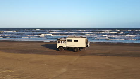 Aerial-Tracking-Family-Riding-Beach-Expedition-Truck-RV-Overlander-Atlantic-Ocean-Brazil