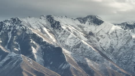 Aerial-revealing-tilt-of-Provo-Utah-mountains