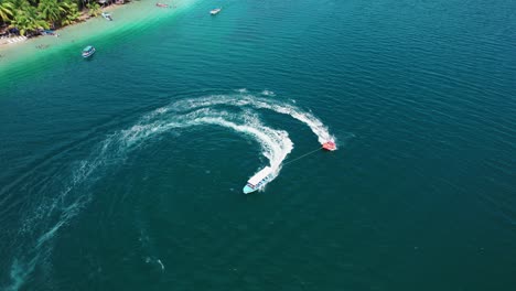 Top-shot-of-boats-drive-on-Estrella-beach