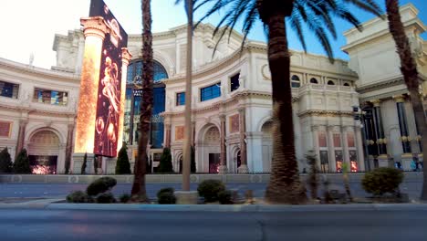 Las-Vegas-Boulevard:-Mirage-and-Caesar's-Palace-with-clear-views-of-The-Mirage-and-Caesar's-Palace