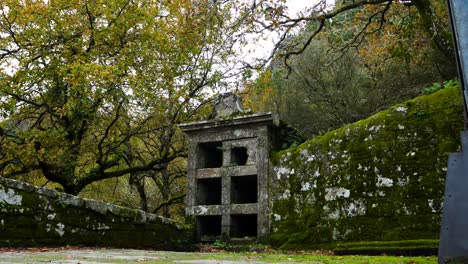 Monastic-cemetery-in-San-Pedro-de-Rocas,-Spain
