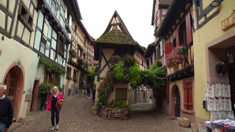 Narrow,-concentric-streets-of-its-old-town-are-lined-with-many-preserved-half-timbered-houses-in-Eguisheim