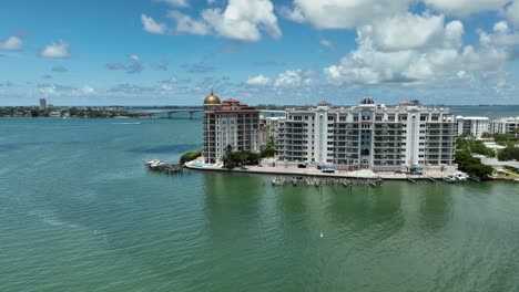 Drone-view-of-condominiums-near-Sarasota-Florida