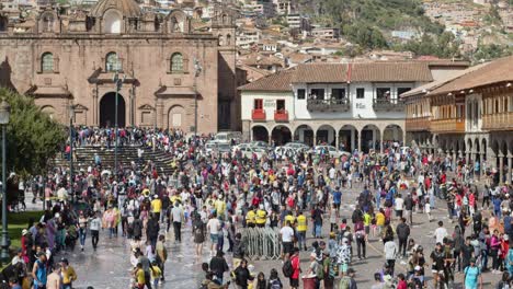 Karneval-In-Cusco,-Peru-2023,-Zeitraffer-4k