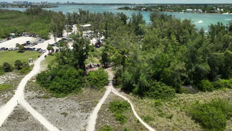 Beach-park-in-Sarasota-Florida-Drone-view