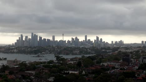 Overcast-Skyline-View:-A-Majestic-Urban-Silhouette-Against-a-Moody-Sky