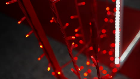 Vibrant-red-bokeh-lights-with-sharp-white-streaks