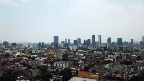 Toma-De-Drone-Del-Paisaje-Urbano-De-La-Ciudad-De-México.