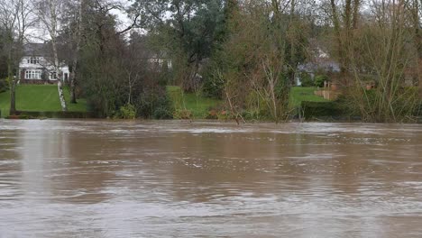 Schnell-Fließendes-Hochwasser-Im-Fluss-Severn-Bei-Bewdley