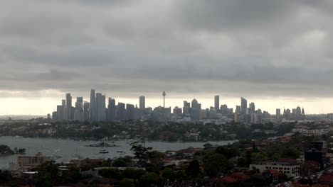 Overcast-Skyline-View:-A-Majestic-Urban-Silhouette-Against-a-Moody-Sky