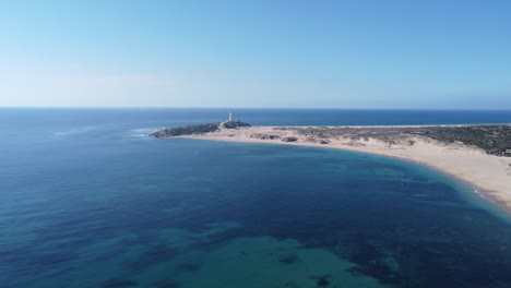 amazing-view-of-the-lighthouse-of-canos-de-meca,-by-drone
