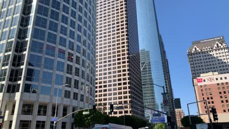 downtown-Los-Angeles-financial-district---pan-down-shot