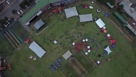 Munch-and-Sip-Food-and-Music-Festival-by-Drone-at-Queens-Sports-Club-in-Bulawayo,-Zimbabwe