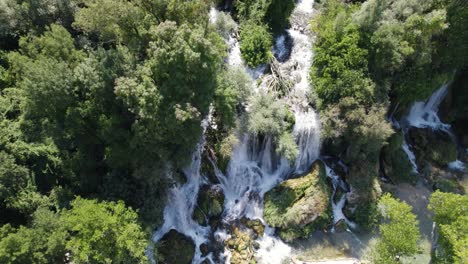 Kravica-Waterfall-top-aerial-view,-Idyllic-landmark