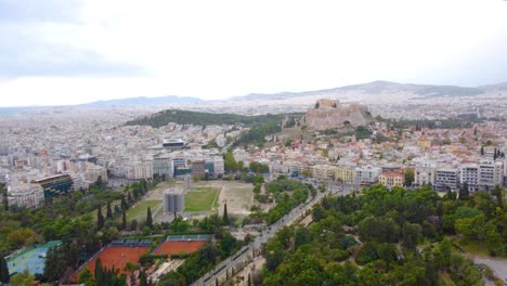 Akropolis-Von-Athen-Und-Hauptstadt-Athen,-Griechenland