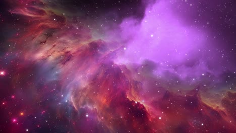 Vuelo-Espacial-A-Través-De-Una-Nebulosa-Colorida-4k