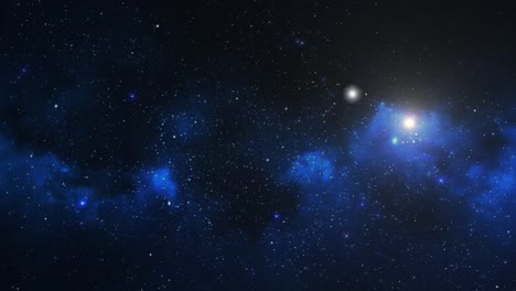 Blaues-Nebelgas-In-Einem-Sternenübersäten-Universum