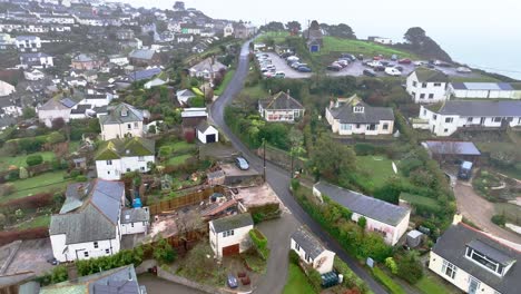 The-reverse-reveal-of-a-quaint-old-English-village-of-Polruan-Cornwall