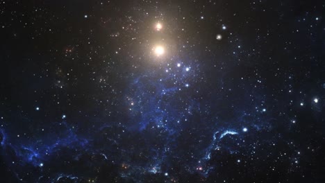 Nebelwolken-In-Einem-Sternenübersäten-Universum