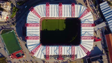 Above-View-Of-Georgios-Karaiskakis-Football-Stadium-In-Piraeus,-Greece