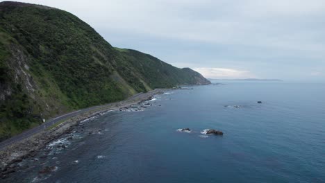 Drone-Del-Océano-Pacífico-De-Nueva-Zelanda
