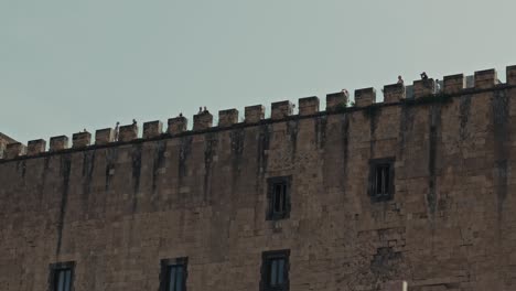 Ancient-battlements,-Castel-Nuovo,-Naples
