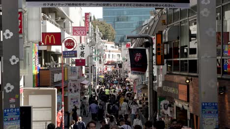 Busy-Crowds-Walking-Along-Takeshita-Street-In-Harajuku